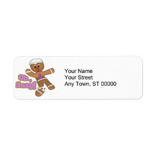 cute oh, snap gingerbread man cookie label