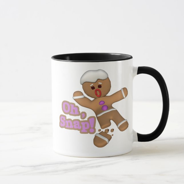 cute oh, snap gingerbread man cookie mug (Right)