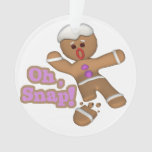 cute oh, snap gingerbread man cookie ornament