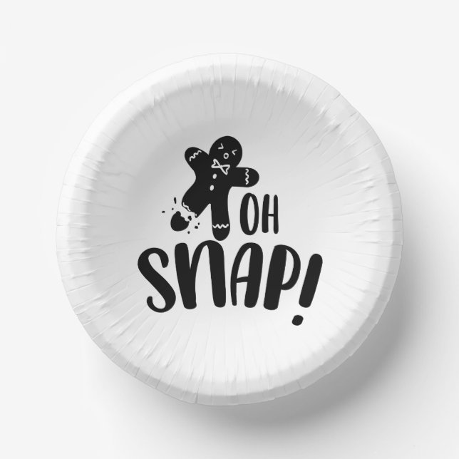 Cute Oh Snap Xmas Paper Bowls (Front)