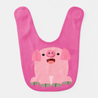Cute Oinking Cartoon Pig Baby Bib
