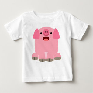 Cute Oinking Cartoon Pig Baby T-Shirt