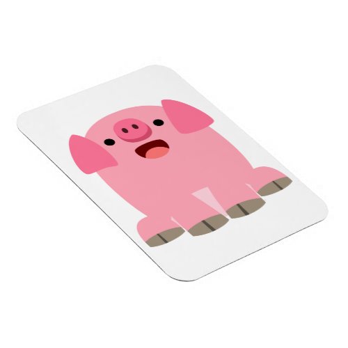 Cute Oinking Cartoon Pig Flexible Magnet