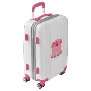 Cute Oinking Cartoon Pig Luggage
