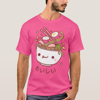 Cute Oishii Japanese Ramen Noodles Spilling Toppin T-Shirt