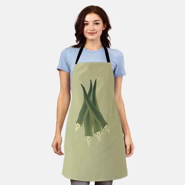 Cute Okra  Apron (Worn)