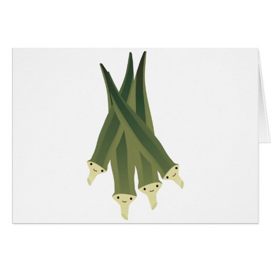 Cute Okra Cards (Front Horizontal)