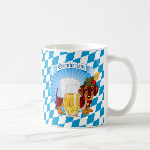 Cute Oktoberfest Beer Hound Coffee Mug