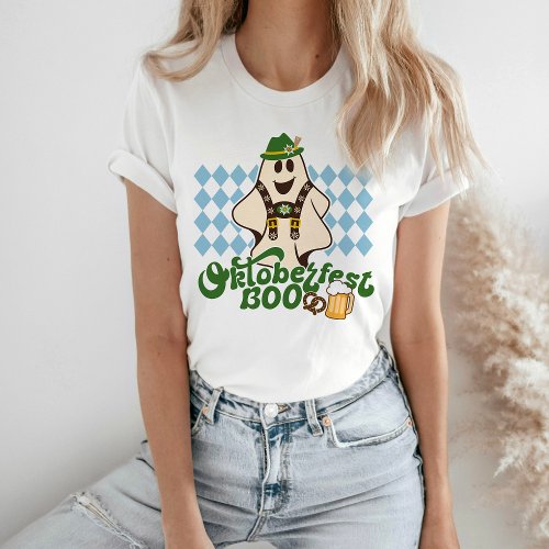 Cute Oktoberfest Ghost Spooky Season Halloween T_S T_Shirt