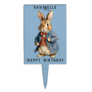 Cute Old Fashion Rabbit Personalize Topper