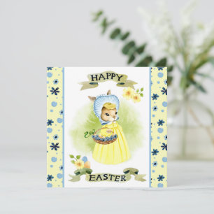 Cute Old Fashioned Easter Bunny Card