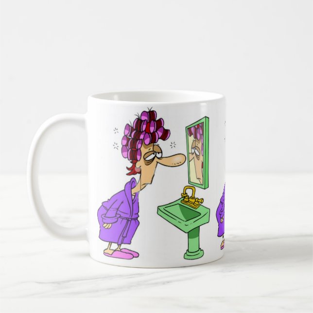Cute Old Lady Funny Coffee mug (Left)