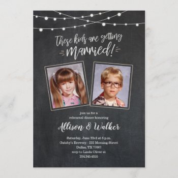 Cute Old Photos Rehearsal Dinner Invites - Lights by UniqueInvites at Zazzle