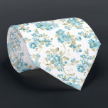 Cute Olive Green Aqua Turquoise Floral Watercolor Neck Tie<br><div class="desc">Unique neck tie with contemporary olive green and aqua turquoise colored floral watercolor pattern. Ornate, funky, modern and whimsical hipster design was created for the hip trendsetter, vintage retro, modernist, nouveau deco art style or abstract graphic digital geometric motif lover. Unique, pretty, decorative, fashionable and trendy design for the professional...</div>