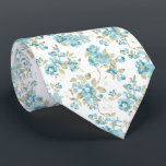 Cute Olive Green Aqua Turquoise Floral Watercolor Neck Tie<br><div class="desc">Unique neck tie with contemporary olive green and aqua turquoise colored floral watercolor pattern. Ornate, funky, modern and whimsical hipster design was created for the hip trendsetter, vintage retro, modernist, nouveau deco art style or abstract graphic digital geometric motif lover. Unique, pretty, decorative, fashionable and trendy design for the professional...</div>