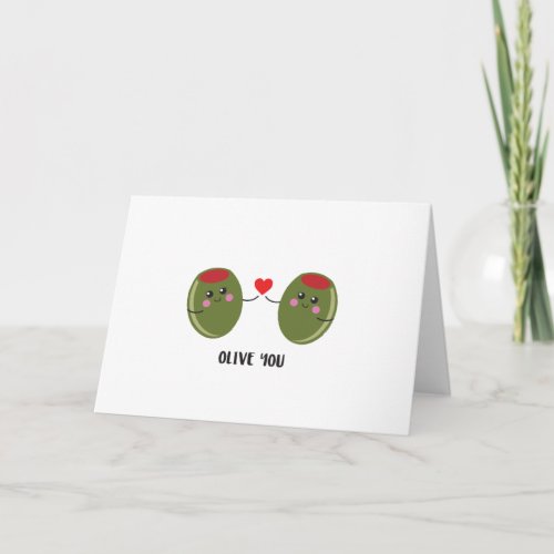 Cute Olive you Greeting Card