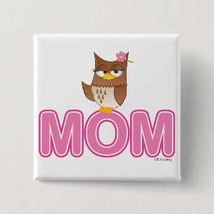 Cute Olivia VonHoot Cartoon for Mom Button
