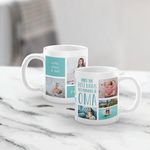 Cute Oma Grandchildren Photo Collage Coffee Mug