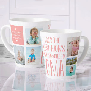 Cute Oma Grandchildren Photo & Name Latte Mug