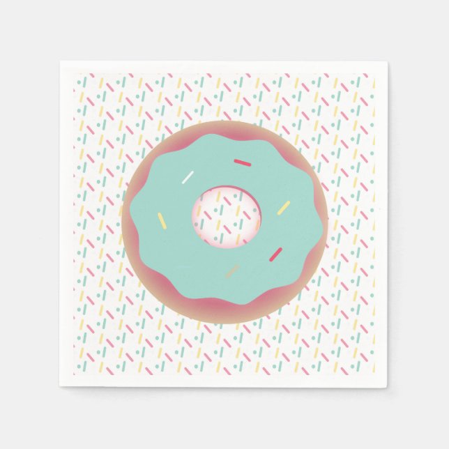 Cute Ombre Donuts Sprinkles Treats Napkins (Front)