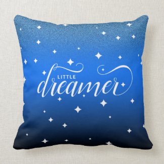 Cute Ombre Midnight Blue Starry Little Dreamer