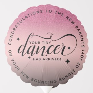 Cute Ombre Pink Glitter Starry Tiny Dancer