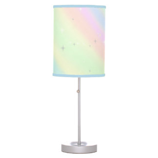 Cute Ombre Rainbow Sparkles Table Lamp