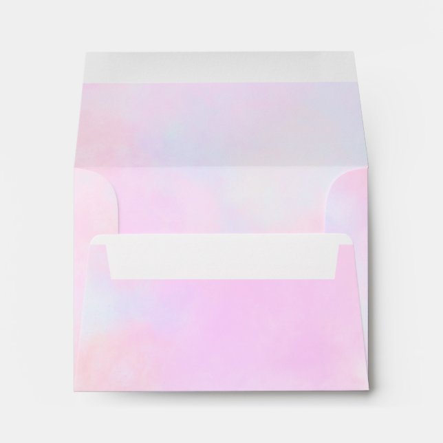 Cute Ombre Sky Cloud Themed Envelope (Back (Bottom))