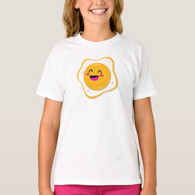 Cute Omelette Design T-Shirt (Front)