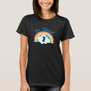 Cute On Cloud 2nd Birthday For Girls And Birthday T-Shirt
