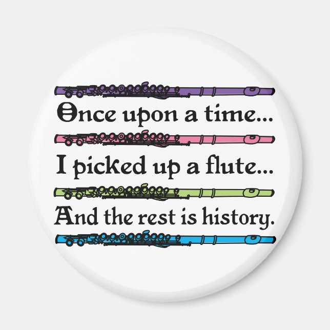 Cute Once Upon A Time Flute Magnet (Front)