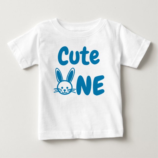Cute One Easter 1st Birthday Baby T-Shirt (Front)