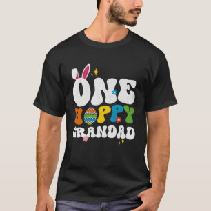 Cute One Hoppy Grandad Bunny Easter Day Egg Bunny T-Shirt