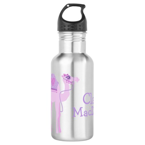 Cute one humped camel purple kids drinks bottle