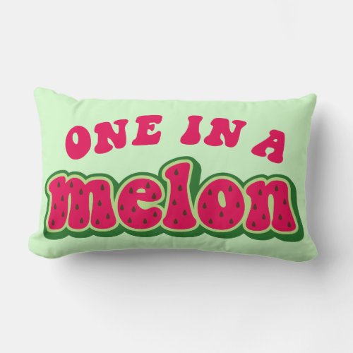 Cute One in a Melon Summer Throw Pillow