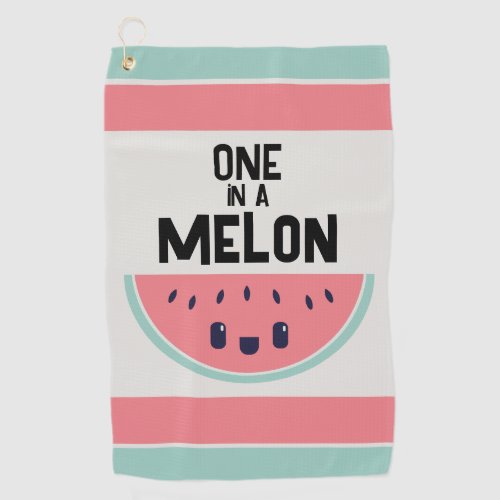 Cute One In A Melon Watermelon Golf Towel