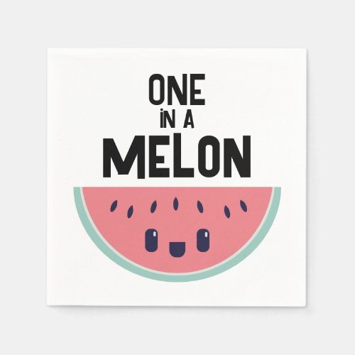 Cute One In A Melon Watermelon Napkins