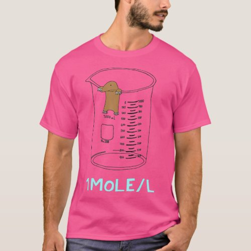 Cute One Mole Per Liter Chemistry Avogadros Day T_Shirt