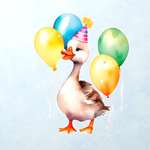 Cute One Silly Goose Gender Neutral Party Decor Wall Decal