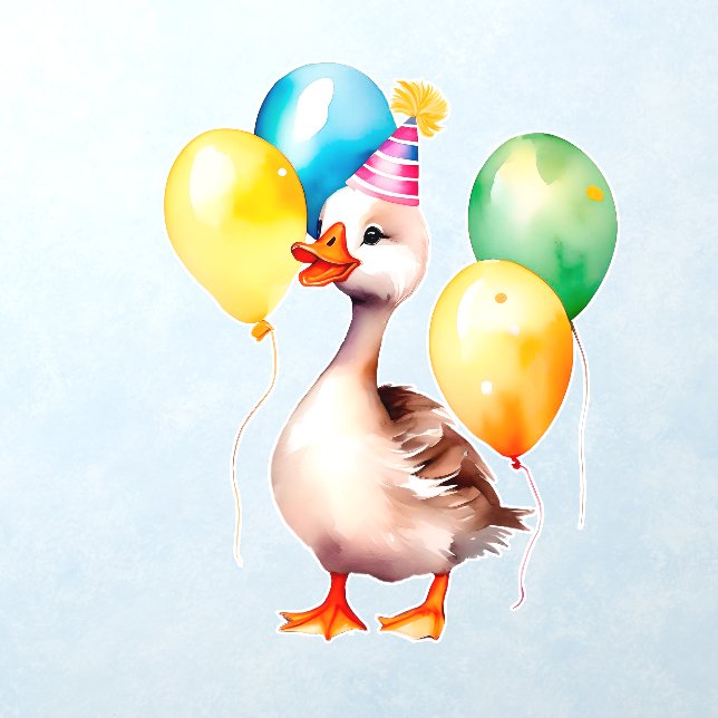Cute One Silly Goose Gender Neutral Party Decor Wall Decal (Insitu 1)