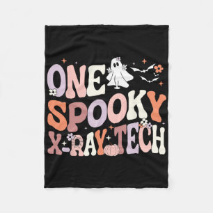 Cute One Spooky X-ray Tech Radiology Technician Ha Fleece Blanket