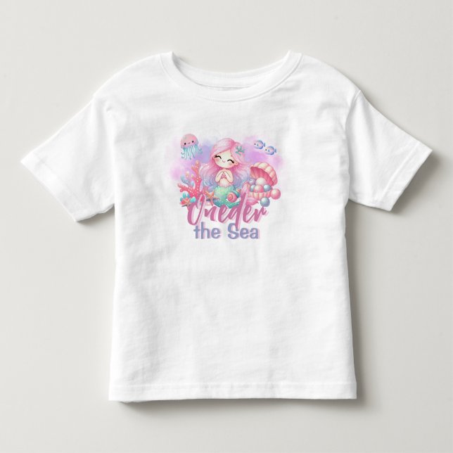 Cute ONEder the Sea Kids Birthday T-Shirt (Front)