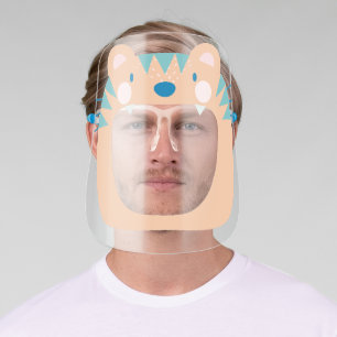 Cute Open Mouth Tiger Face Shield