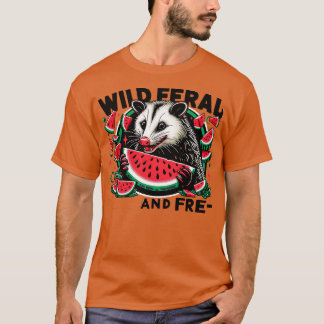 Cute Opossum Eating Watermelon Fruit Summer Men Wo T-Shirt