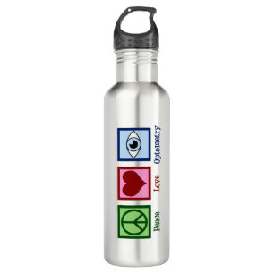 Cute Optometrist Peace Love Optometry Stainless Steel Water Bottle