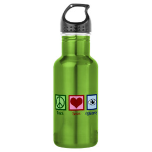 Cute Optometrist Peace Love Optometry Stainless Steel Water Bottle