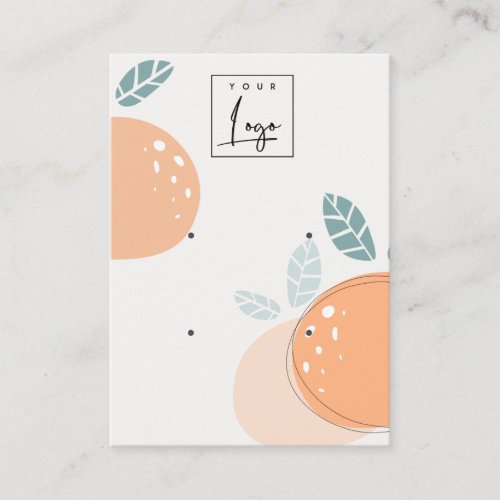 Cute Orange Abstract Fruity Bold 2 Earring Display Business Card