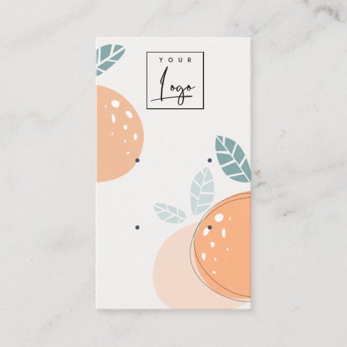 cute Orange Abstract Fruity Bold Earring Display Business Card