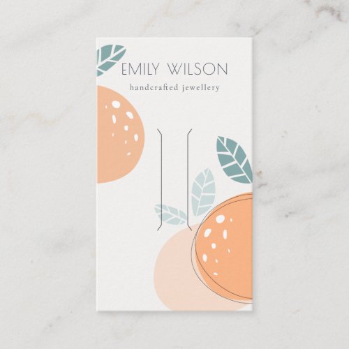 Cute Orange Abstract Fruity Bold Hair Clip Display Business Card