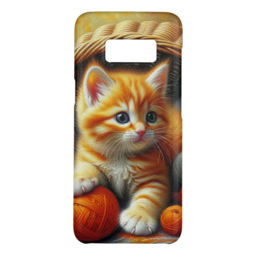 Cute Orange and White Kitten  Playing in Yarn Case_Mate Samsung Galaxy S8 Case